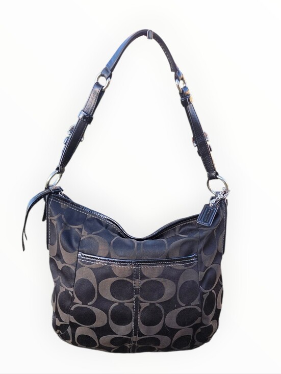 Coach Handbags - Coach Y2K Signature Large Hobo Bag no. 12676 in Black & BrownEUC